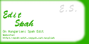 edit spah business card